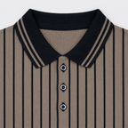 Boys Striped Ribbed Polo Sweatshirt – Full Sleeve Casual Wear