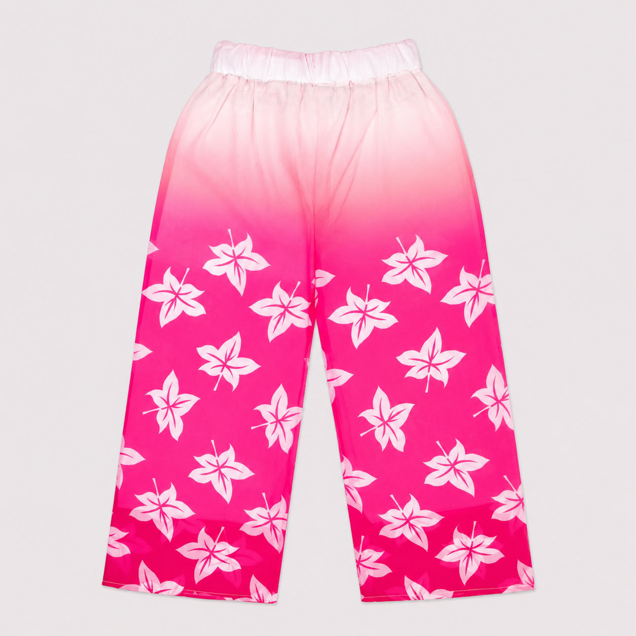 Girls Pink Ombre Digital Printed Chiffon 3 Piece Suit | Lamtar Kids