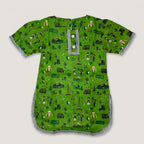 14 August Special: Baby Girl 3-Piece Cotton Azadi Suit (Printed Kurti, Trouser & Dupatta)
