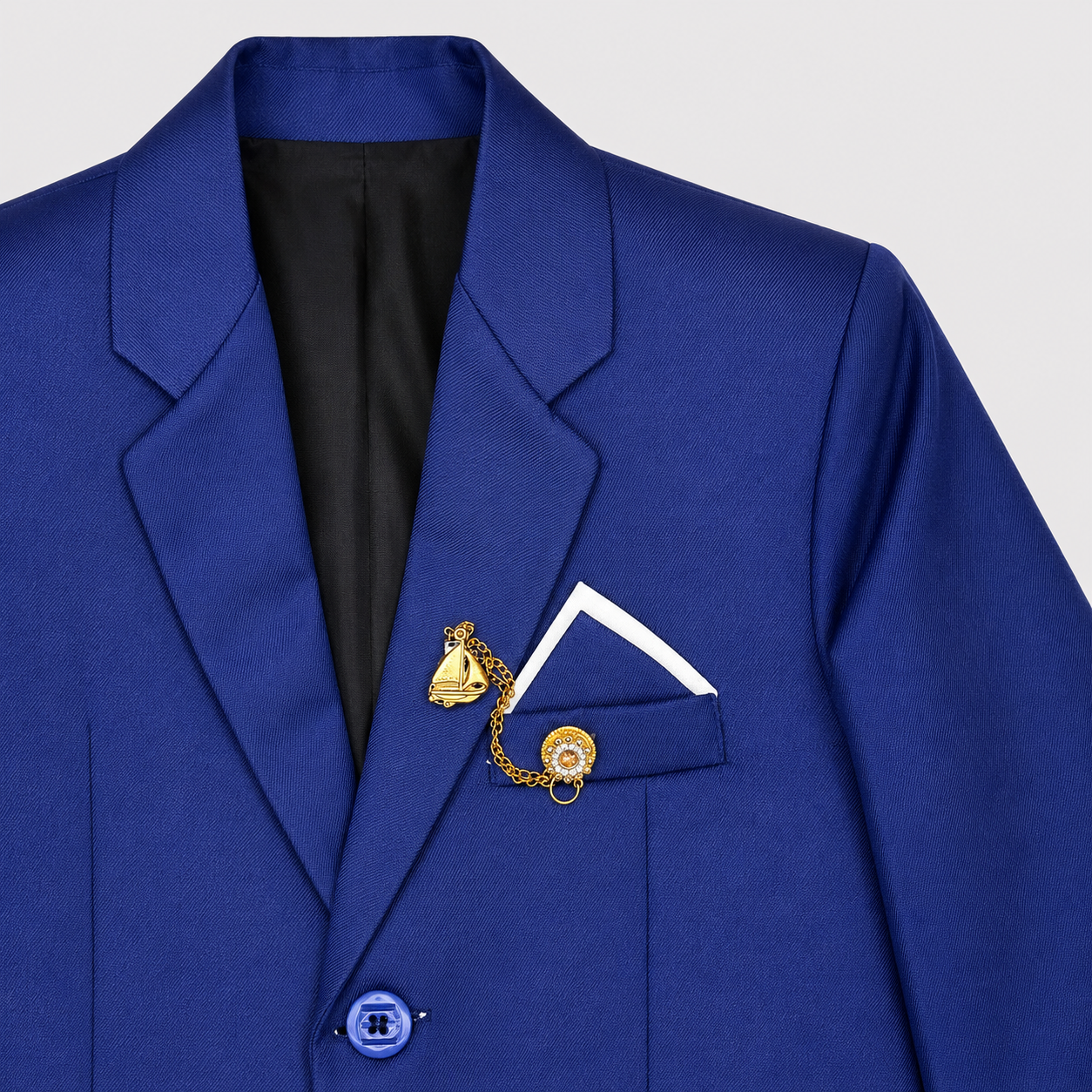 Boys 5-Piece Royal Blue Formal Suit | Blazer, Pant & Shirt
