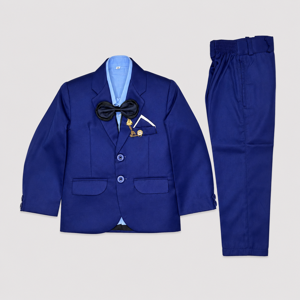 Boys 5-Piece Royal Blue Formal Suit | Blazer, Pant & Shirt
