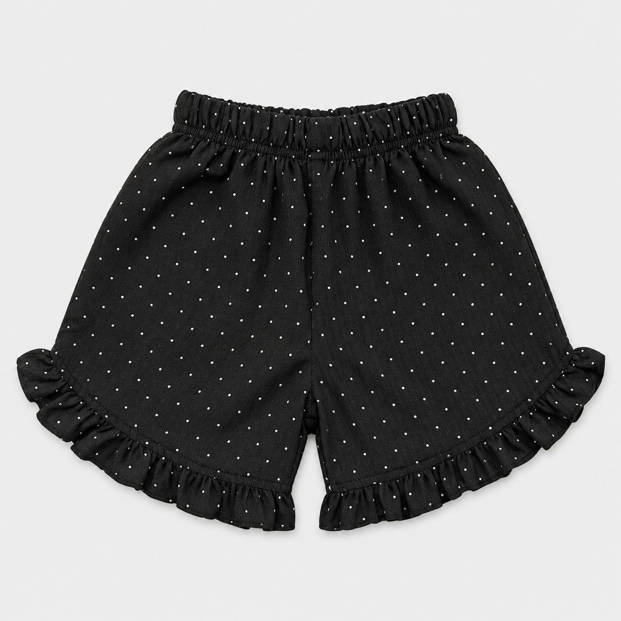 Girls Aqua Graphic T-Shirt & Black Frill Shorts Set | Lamtar Kids