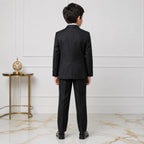 Boys 4 Piece Premium  Black Coat Pant Suit – 4-7 Years
