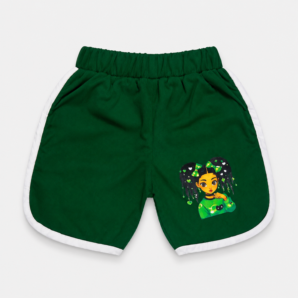 Girls 3 Piece Fancy Jersey Set – Green White – Size 2-5 Years