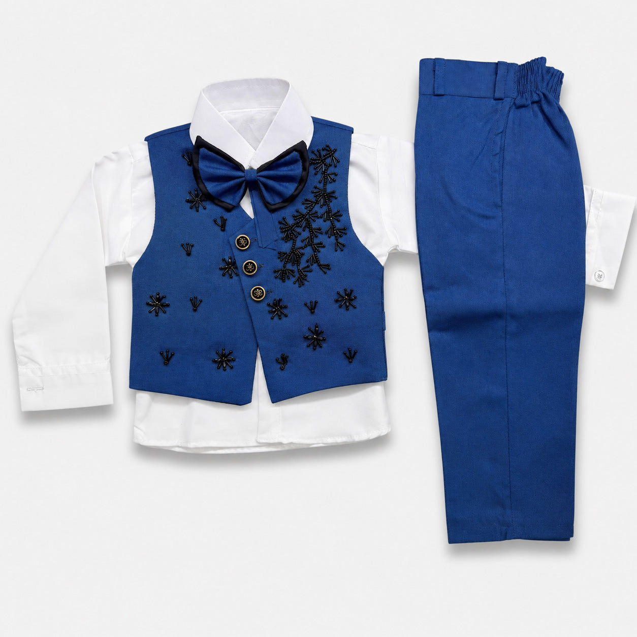 Boys Royal Blue Waistcoat Suit 3 Piece – 2-6 Years
