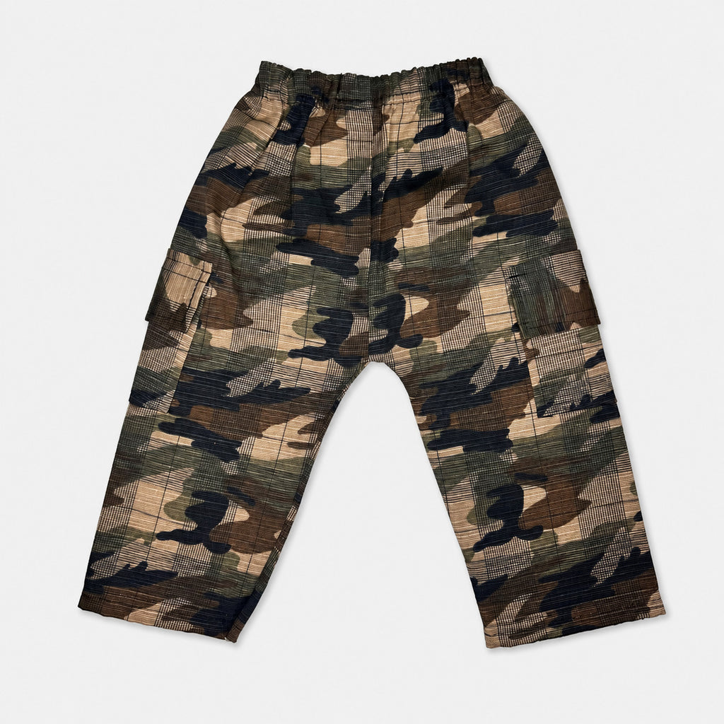 Boys Cotton Commando Suit 1-4 Years – Army Camouflage Shirt, Trouser & Cap Set