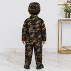 Boys Cotton Commando Suit 1-4 Years – Army Camouflage Shirt, Trouser & Cap Set