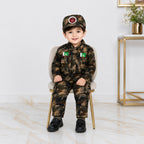 Boys Cotton Commando Suit 1-4 Years – Army Camouflage Shirt, Trouser & Cap Set