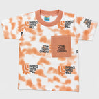Boys Jersey Printed Short Suit – Peach White | Lamtar Kids