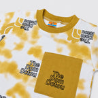 Boys Jersey Printed Short Suit – Mustard White | Lamtar Kids