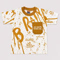 Boys Mustard Jersey 2 Piece Summer Outfit | Soft Printed T-Shirt & Shorts | 1–4 Years | Lamtar Kids