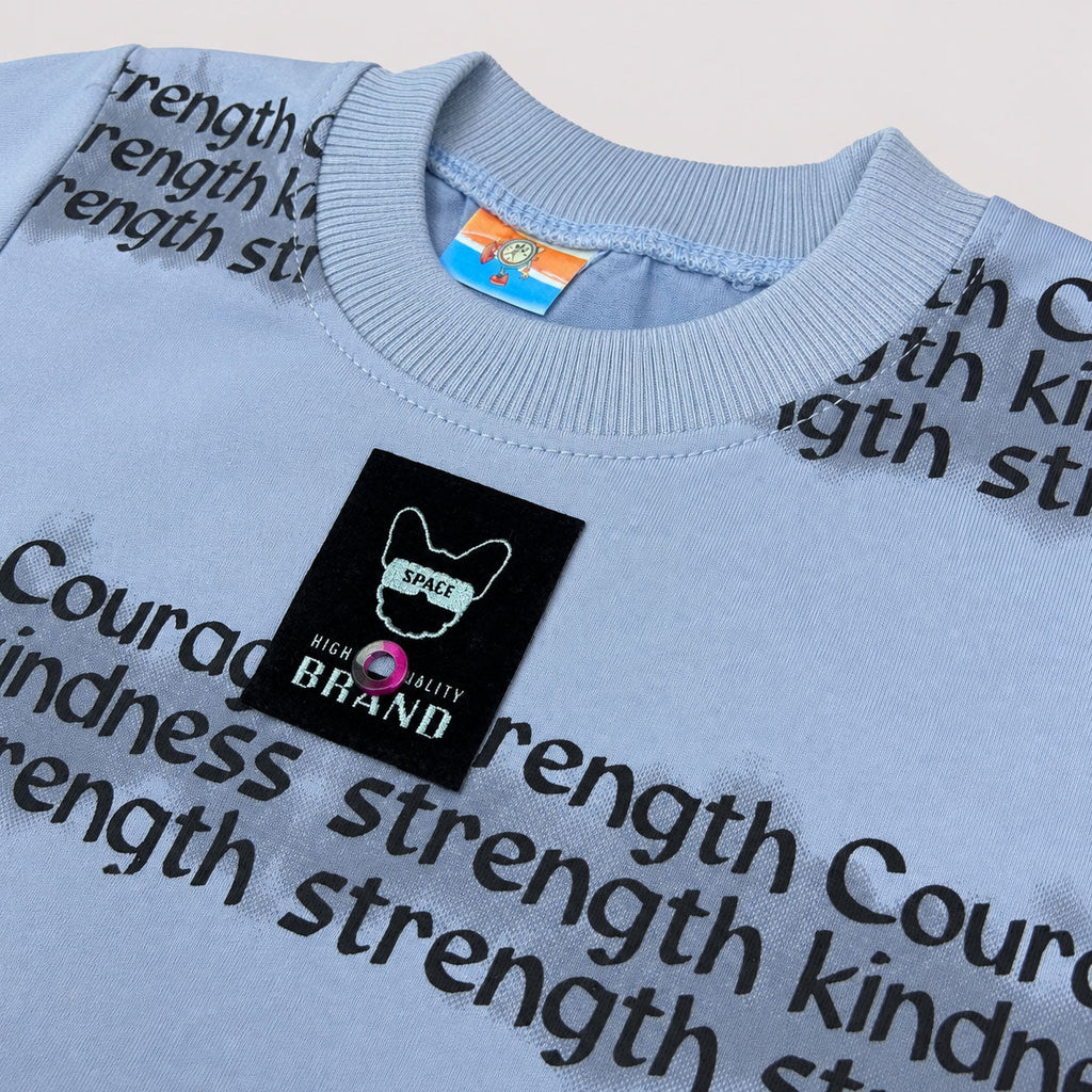 Boys Strength Print Jersey Short Suit – Gray | Lamtar Kids