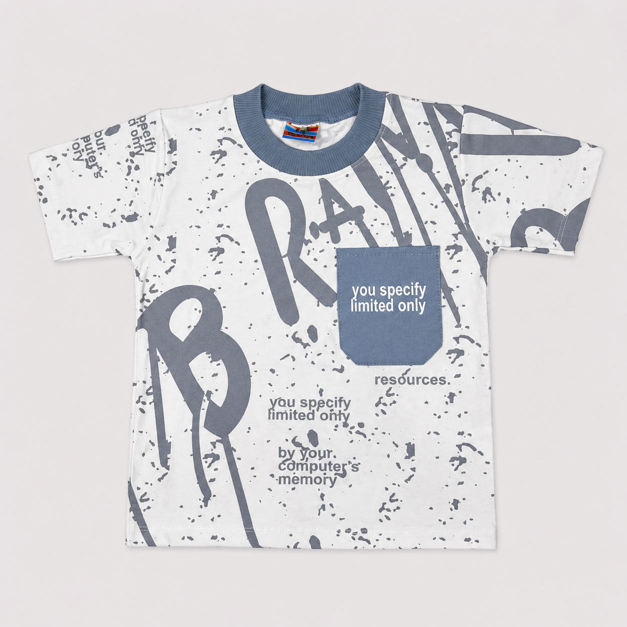 Boys White & Grey Jersey 2 Piece Summer Suit | 1–4 Years | Lamtar Kids