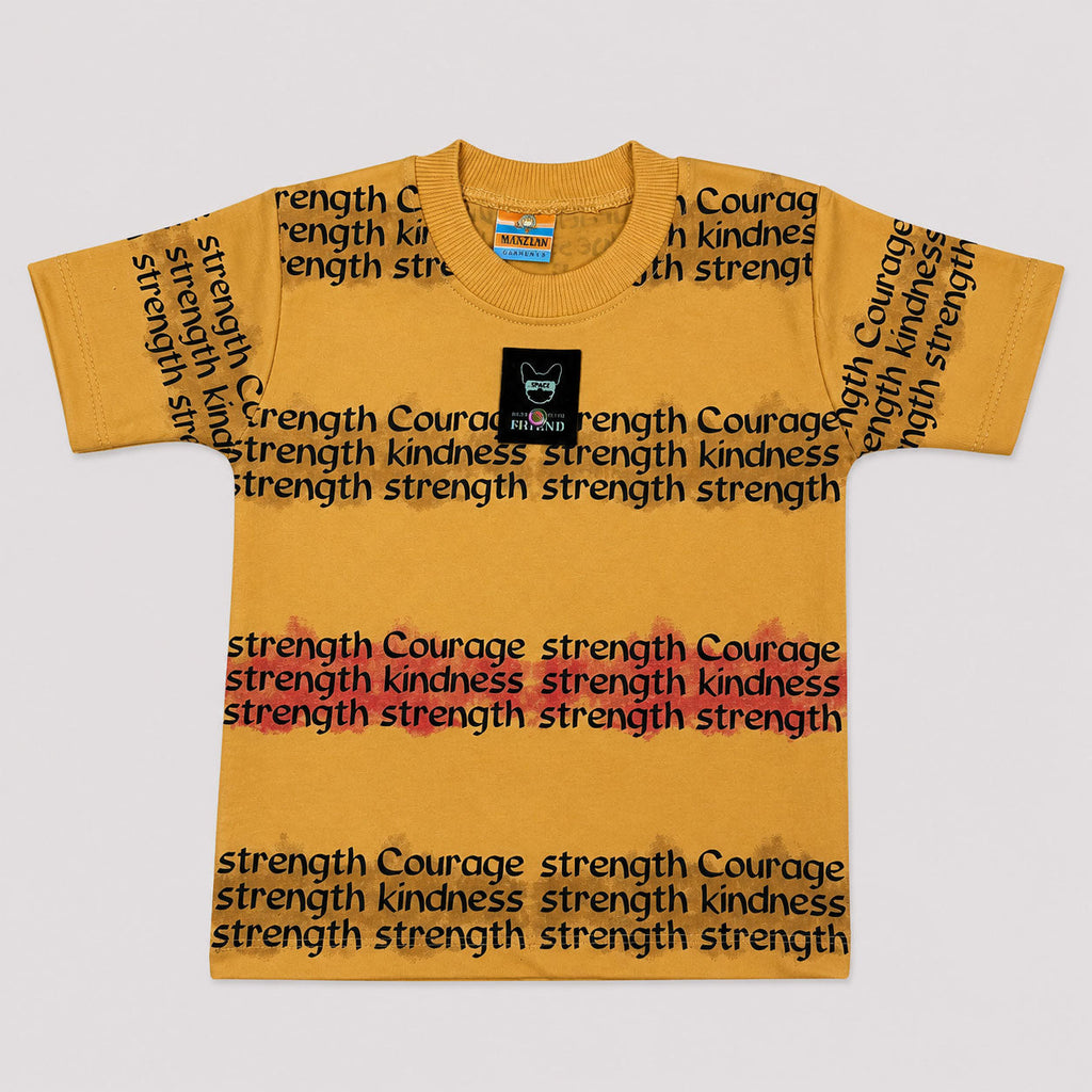 Boys Jersey Strength Short Suit – Mustard | Lamtar Kids