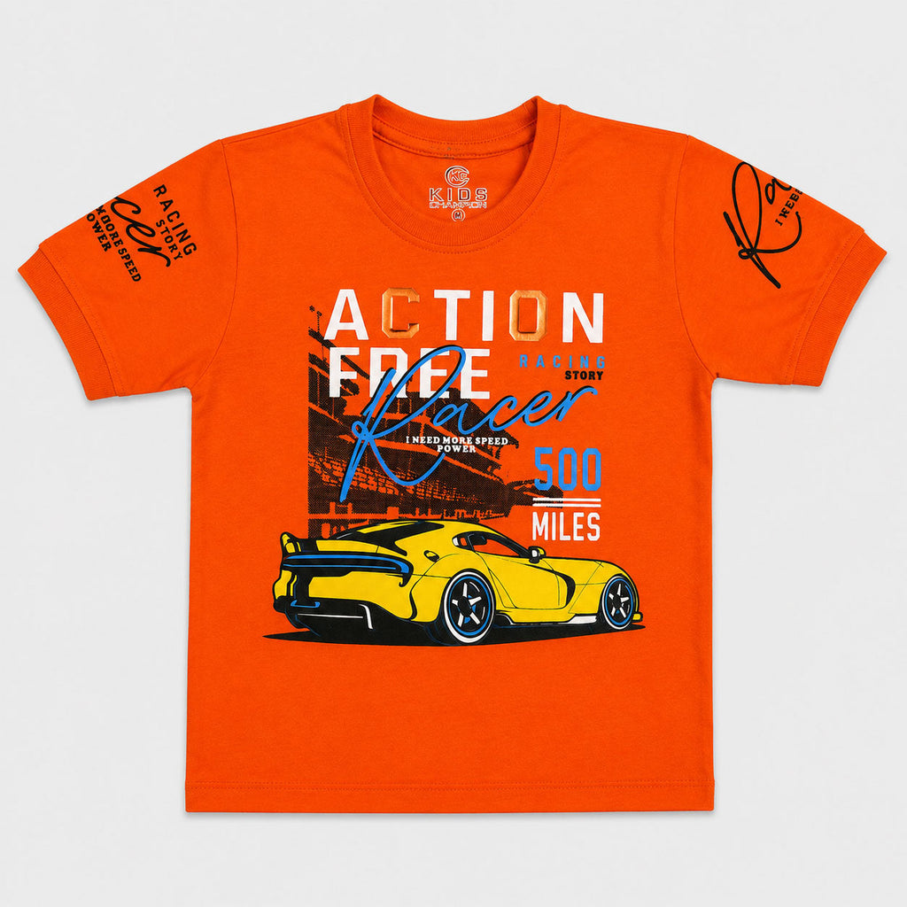 Boys Action Force Racer Jersey T-Shirt & Shorts 2 Piece Set (1-4 Years)