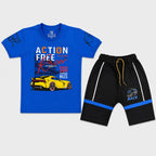Boys Action Force Racer Jersey T-Shirt & Shorts 2 Piece Set (1-4 Years)