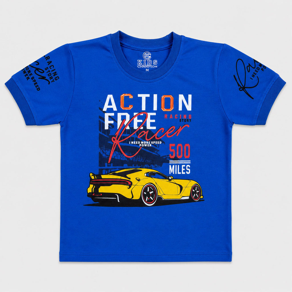 Boys Action Force Racer Jersey T-Shirt & Shorts 2 Piece Set (1-4 Years)