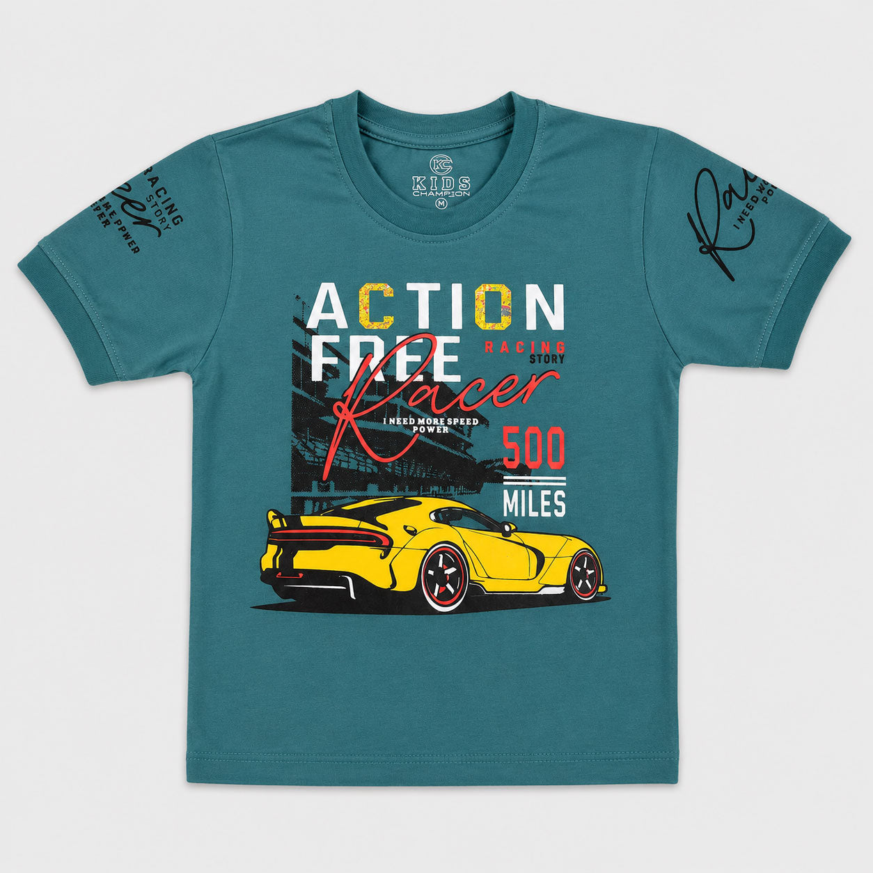 Boys Action Force Racer Jersey T-Shirt & Shorts 2 Piece Set (1-4 Years)