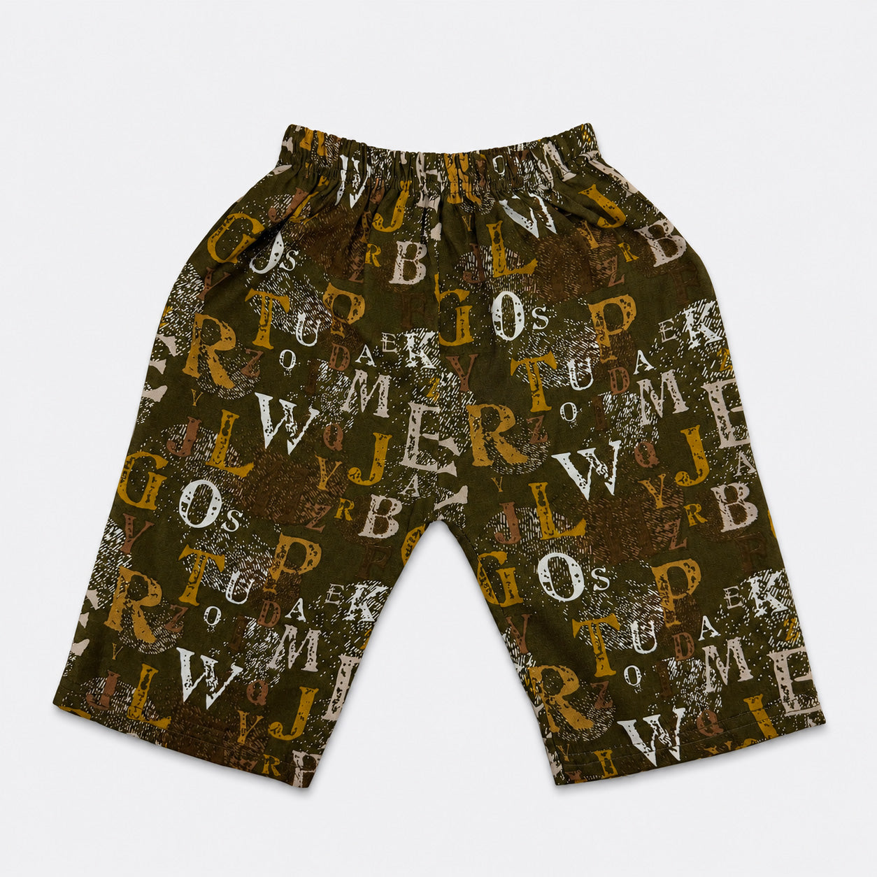 Boys Printed Linen Shirt & Shorts Set – Olive Green Kids Dress | Lamtar Kids