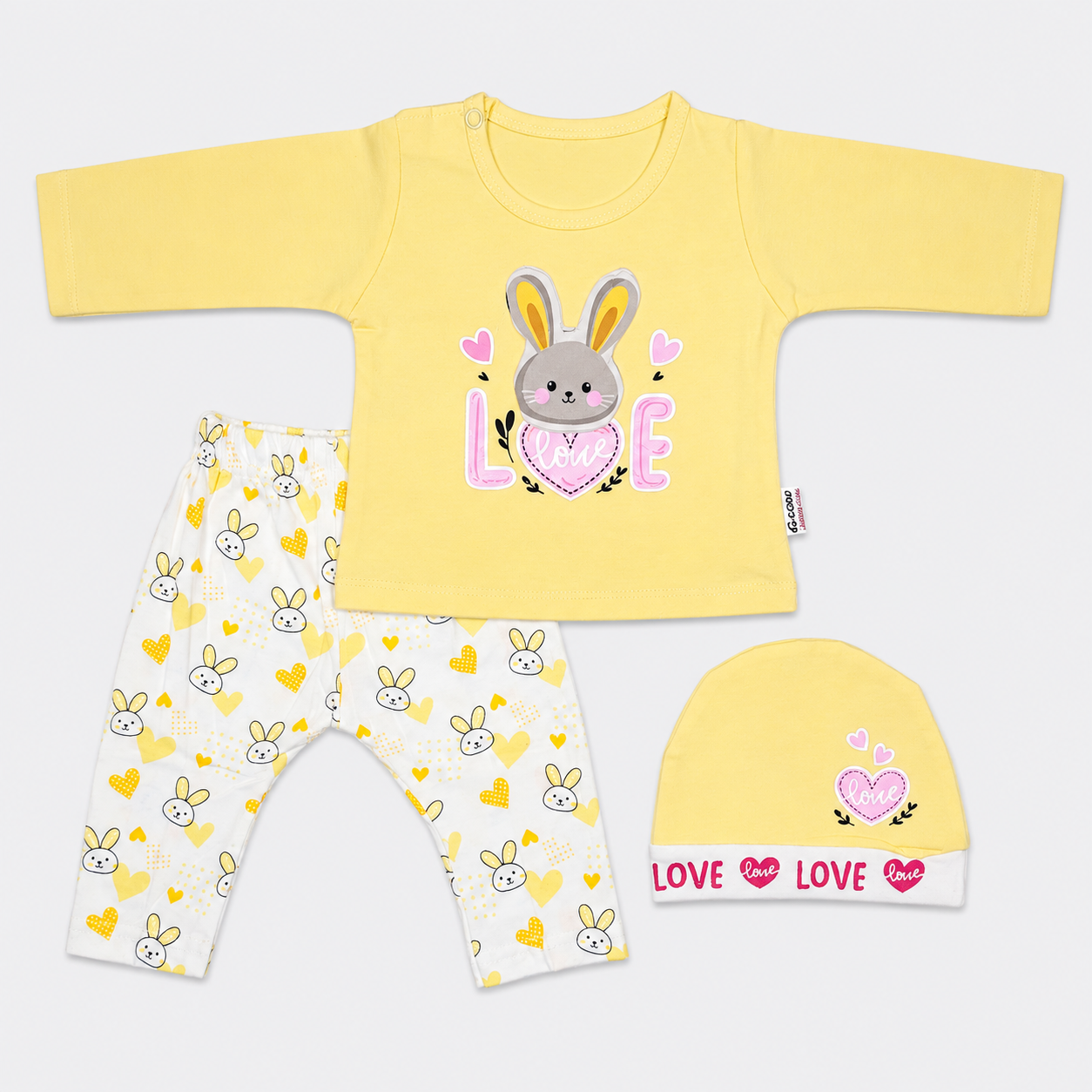 Newborn Baby Bunny Love 3-Piece Set | 0-6 Month