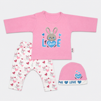 Newborn Baby Bunny Love 3-Piece Set | 0-6 Month