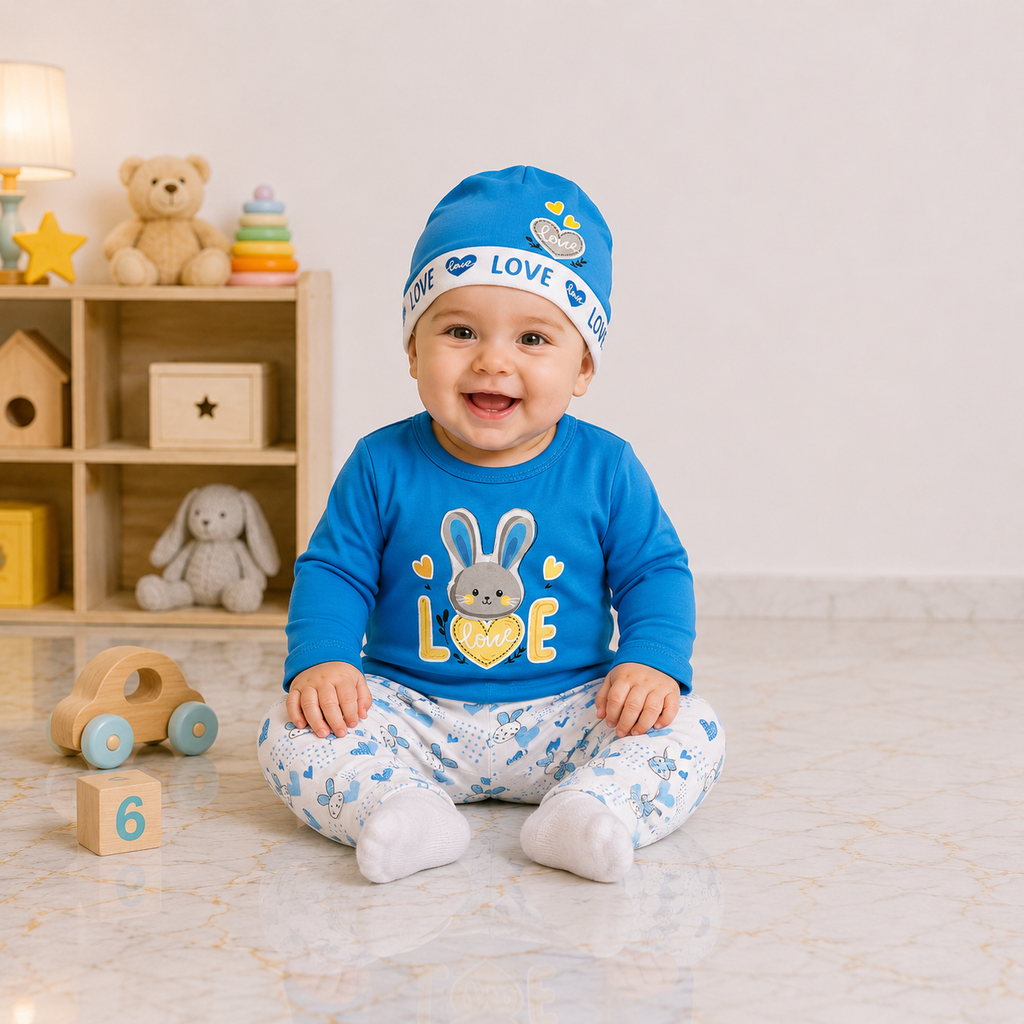 Newborn Baby Bunny Love 3-Piece Set | 0-6 Month