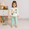 Girls Butterfly Printed Jersey 2-Piece Set