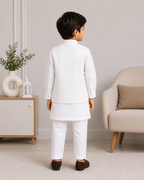 Boys Embroidered Waistcoat Shalwar Kameez | Premium Eid & Party Wear