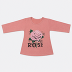 Girls Imported Jersey 2-Piece Suit – Rose Printed