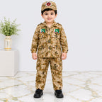 Boys Cotton Commando Suit 1-4 Years – Army Camouflage Shirt, Trouser & Cap Set