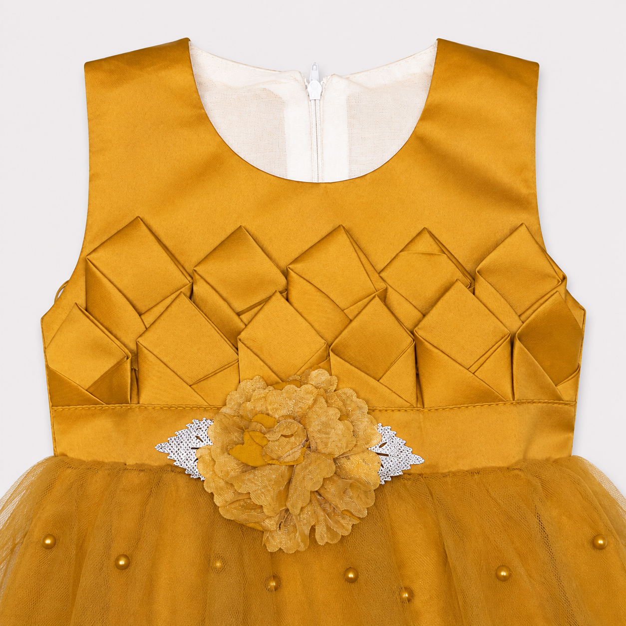 Baby Girls Fancy 3 Piece Dress Set with Trouser & Headband – Party Wear Frock | 3–9 Months