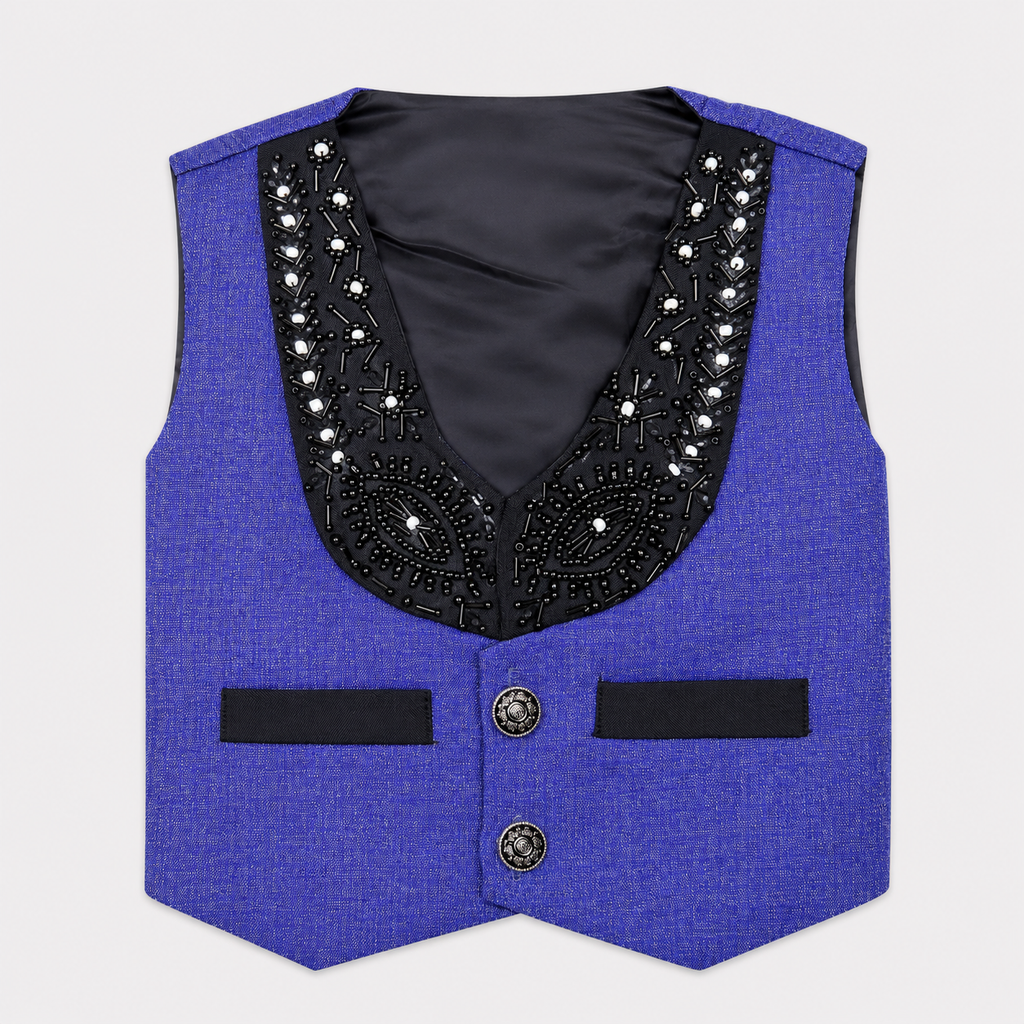 Boys 4-Piece Premium Waistcoat Suit for Kids | Shirt, Waistcoat, Pant & Bow Tie