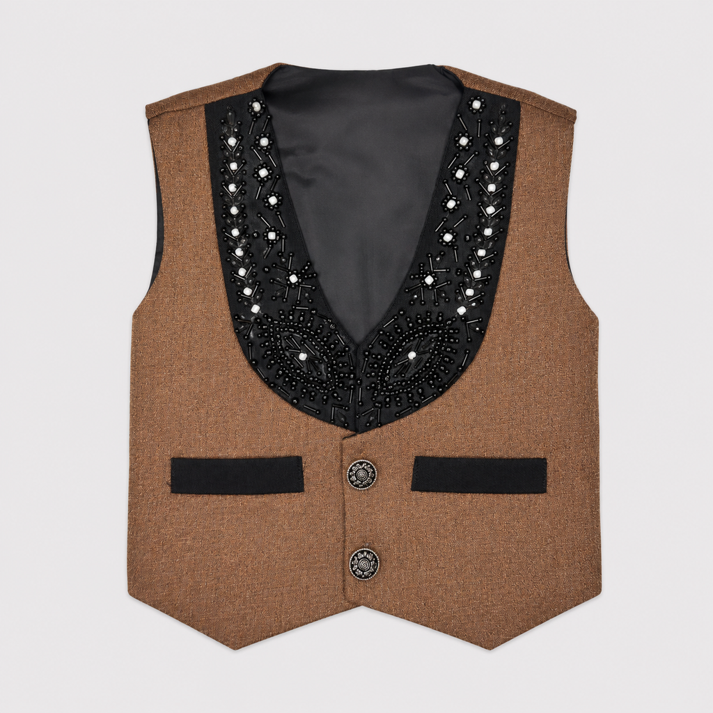 Boys 4-Piece Premium Waistcoat Suit for Kids | Shirt, Waistcoat, Pant & Bow Tie