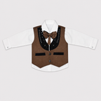 Boys 4-Piece Premium Waistcoat Suit for Kids | Shirt, Waistcoat, Pant & Bow Tie