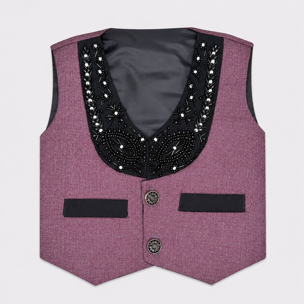 Boys 4-Piece Premium Waistcoat Suit for Kids | Shirt, Waistcoat, Pant & Bow Tie