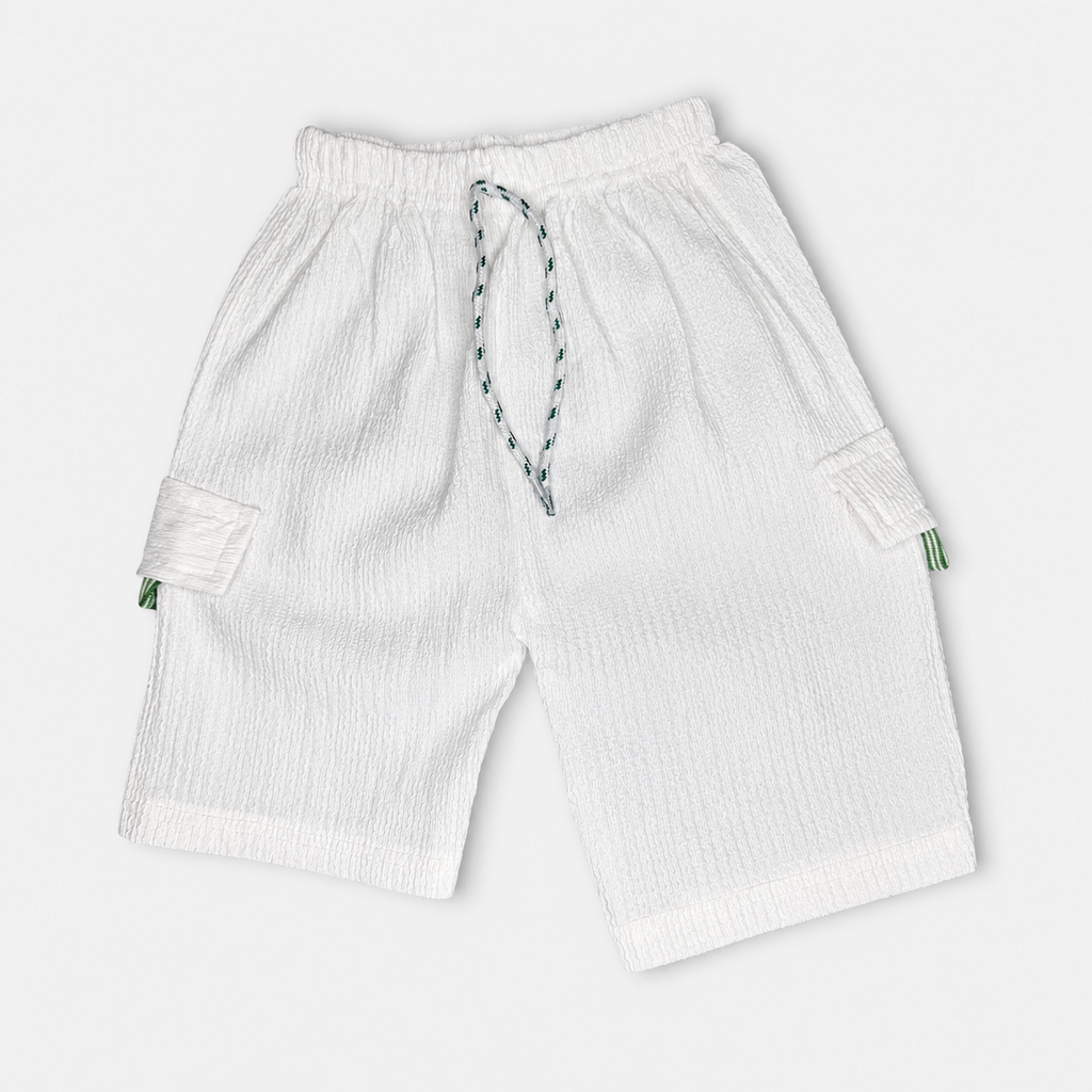 Boys White Independence Day 2 Piece Outfit With Pakistan Pendant – 1-4 Years