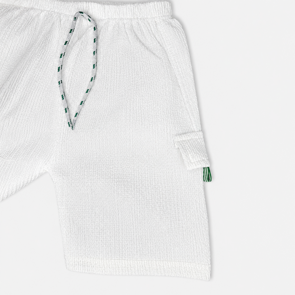 Boys White Independence Day 2 Piece Outfit With Pakistan Pendant – 1-4 Years