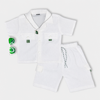 Boys White Independence Day 2 Piece Outfit With Pakistan Pendant – 1-4 Years