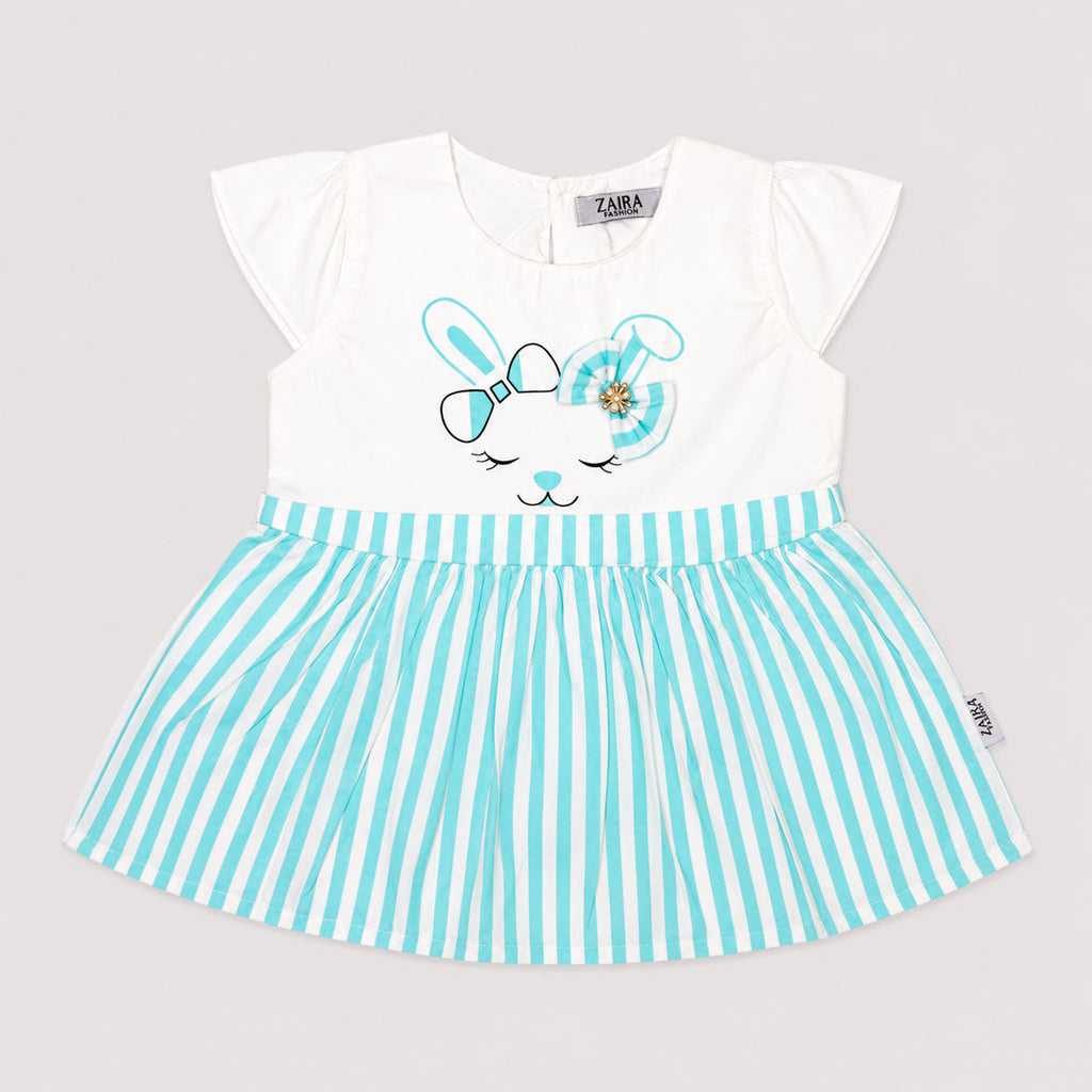 Cute Bunny Print Soft Cotton 2 Piece Outfit for Baby Girls | Lamtar kids