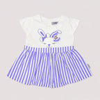 Baby Girls Purple Bunny Soft Cotton 2 Piece Summer Dress Set | Lamtar Kids